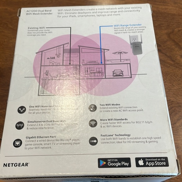 Wifi Mesh Extender AC1200 BRAND NEW NEVER OPENED - Picture 2 of 4